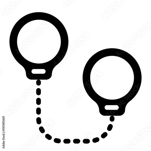 Handcuffs Solid Icon