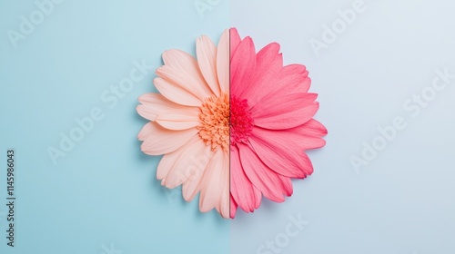 Data-Driven Beauty Business Concept: Abstract Flower Pie Chart Design