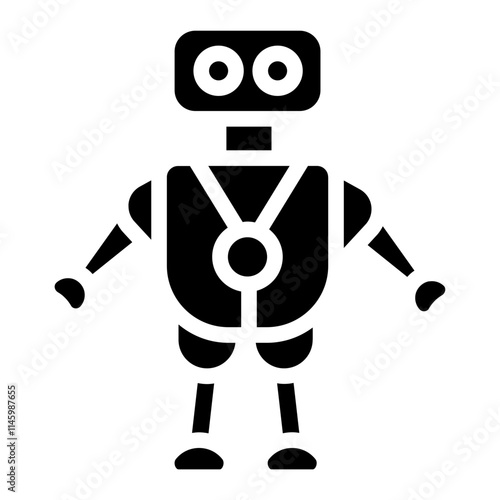 Humanoid robot Solid Icon