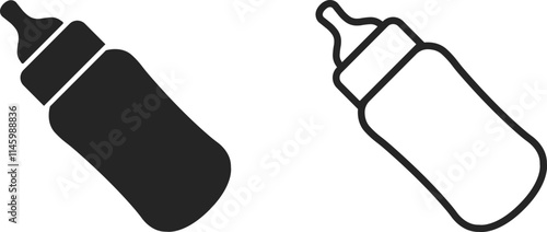 Baby feeding bottle sign icon vector illustration design