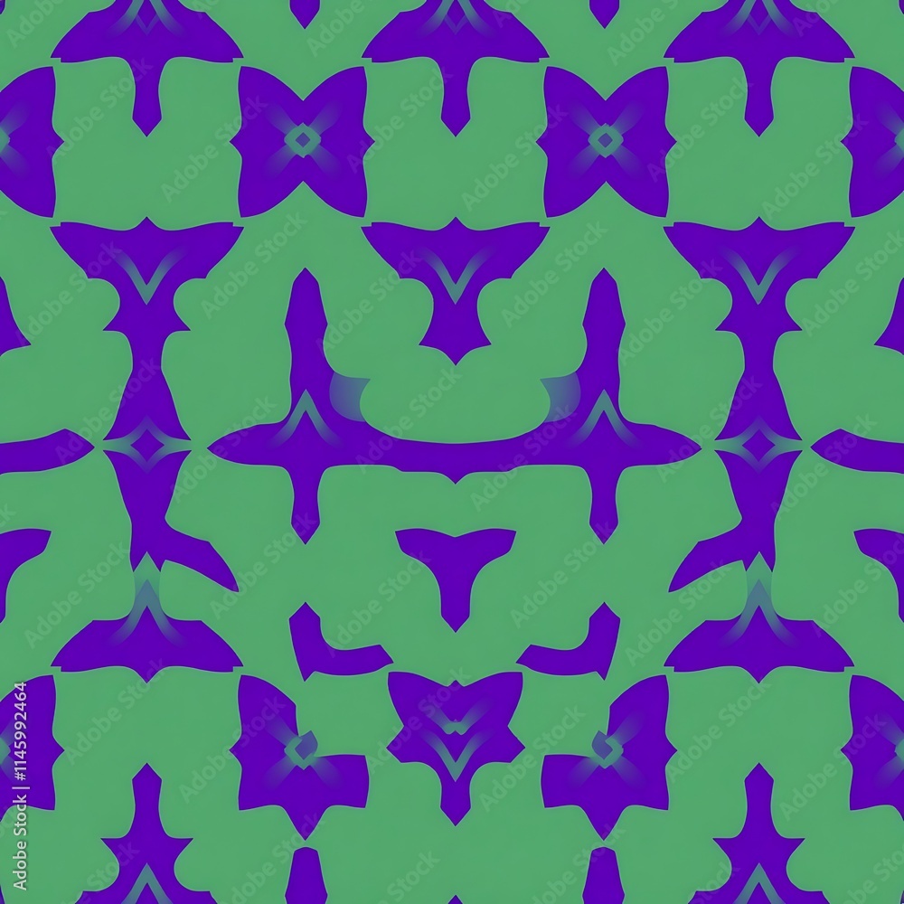 Purple and Green Kaleidoscope Pattern Purple and Green Kaleidoscope Pattern