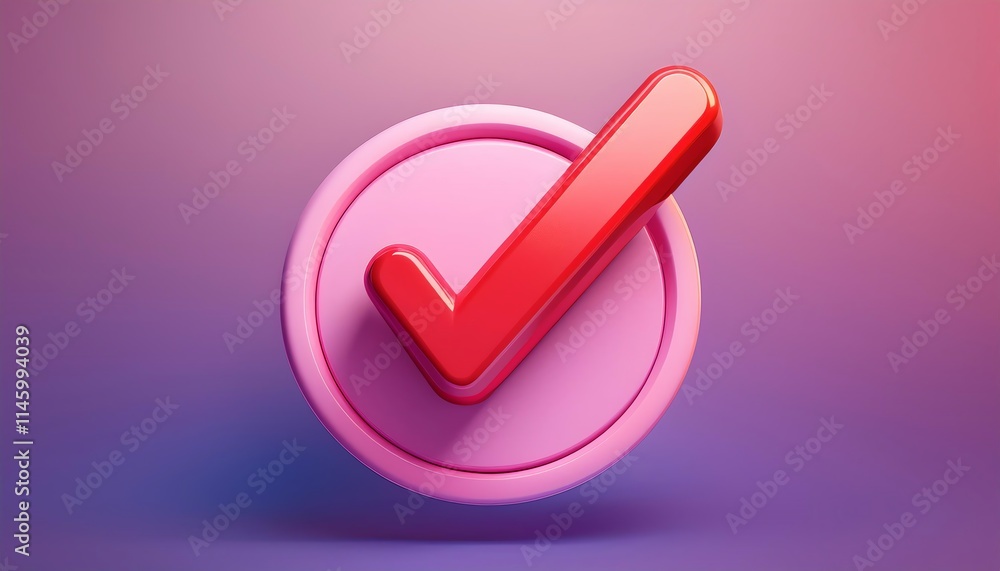 A vibrant graphic featuring a large pink checkmark inside a circular outline, symbolizing approval and positivity. A vibrant graphic featuring a large pink checkmark inside a circular outline, symbolizing approval and positivity.