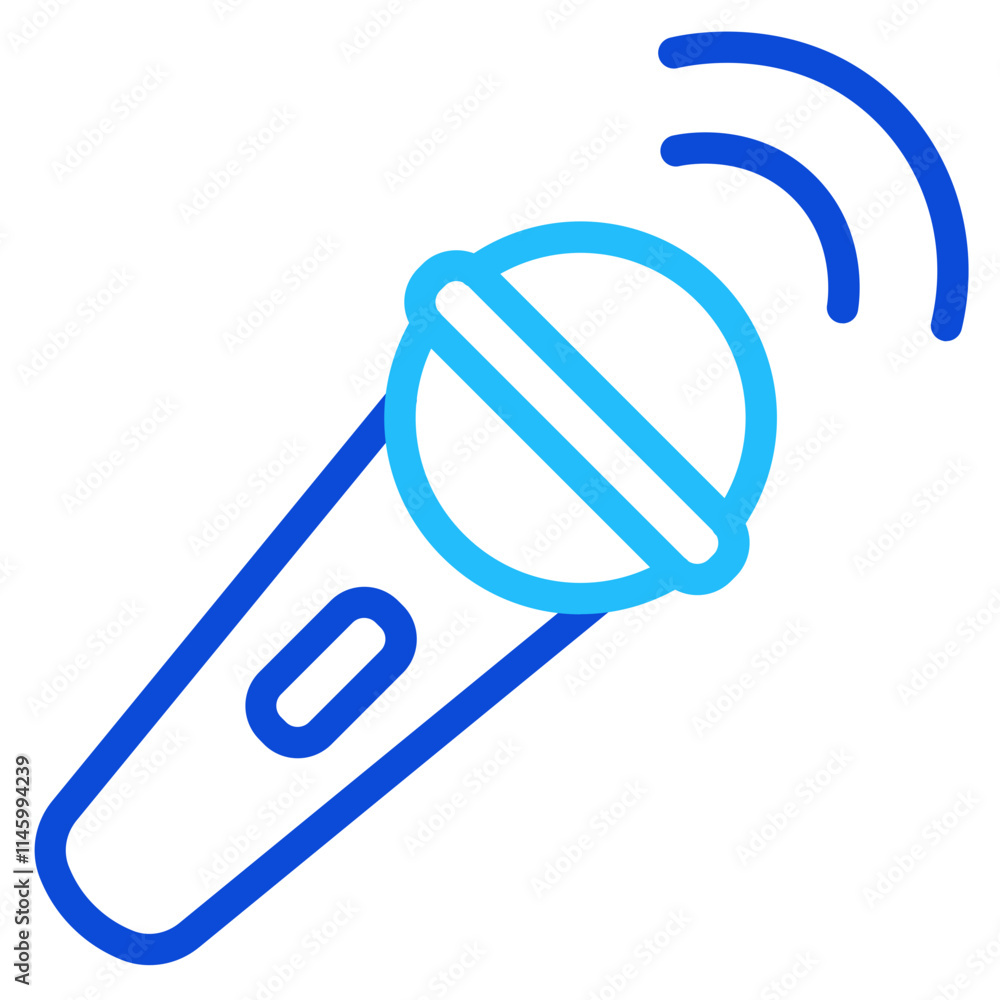 Microphone Duoline Icon Microphone Duoline Icon
