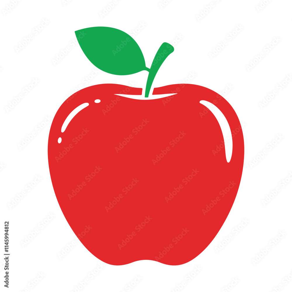 Red and green apple vector illustration clipart design . Fruit healthy food monochrome logo sticker Red and green apple vector illustration clipart design . Fruit healthy food monochrome logo sticker