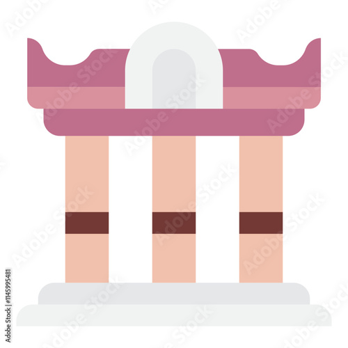 Minimalistic Temple Icon Design