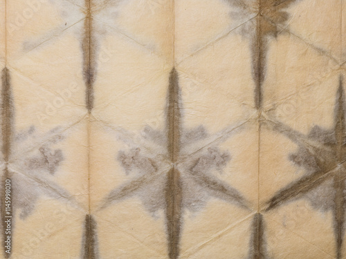 和紙　染め　薄茶