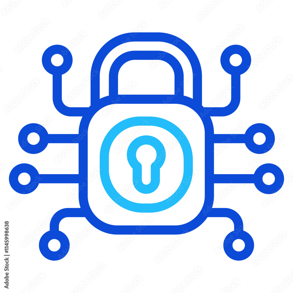 Padlock Duoline Icon Padlock Duoline Icon