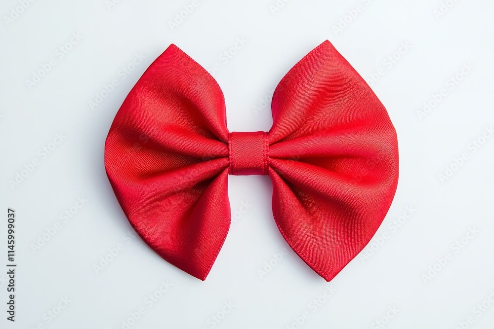 Red ribbon bow on white background Red ribbon bow on white background