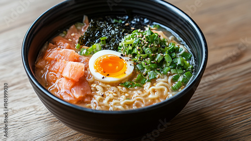 Spicy Salmon Ramen Bowl