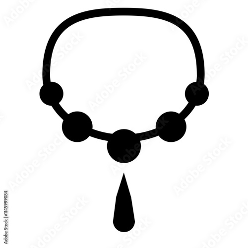 Pearl necklace Solid Icon