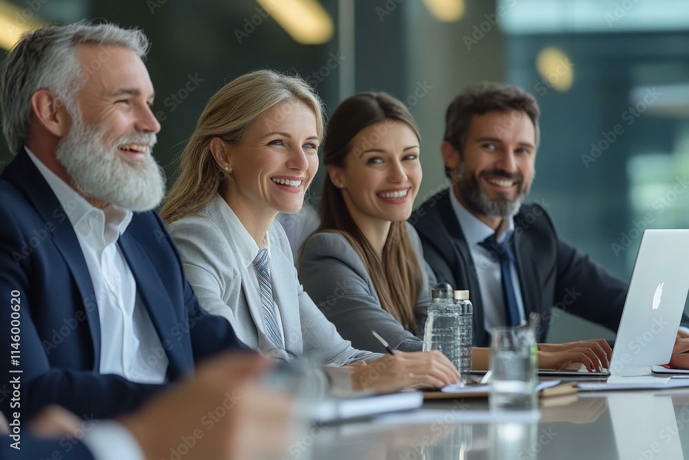 Intelligence analysis concept group of business people brainstorm discussing current finance and economy on company investment laptop at meeting Intelligence analysis concept group of business people brainstorm discussing current finance and economy on company investment laptop at meeting