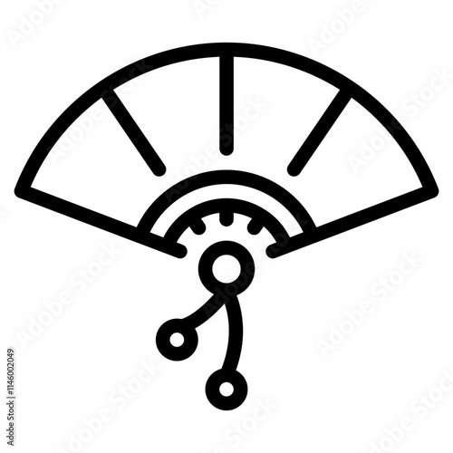 Elegant Fan Icon for Design Projects