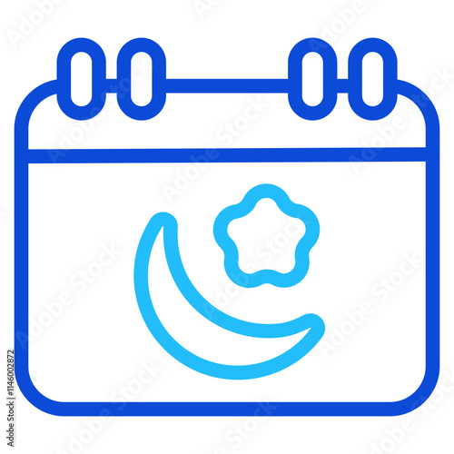 Ramadan calendar Duoline Icon