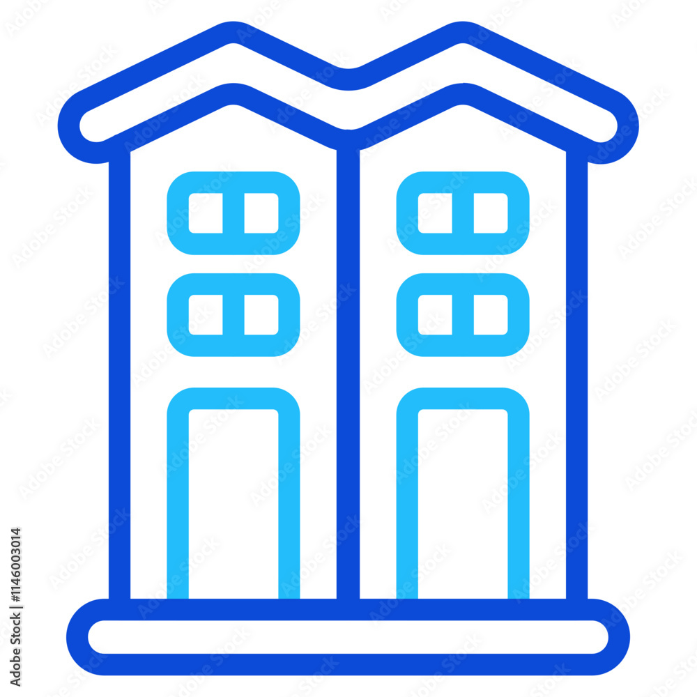 Real estate Duoline Icon