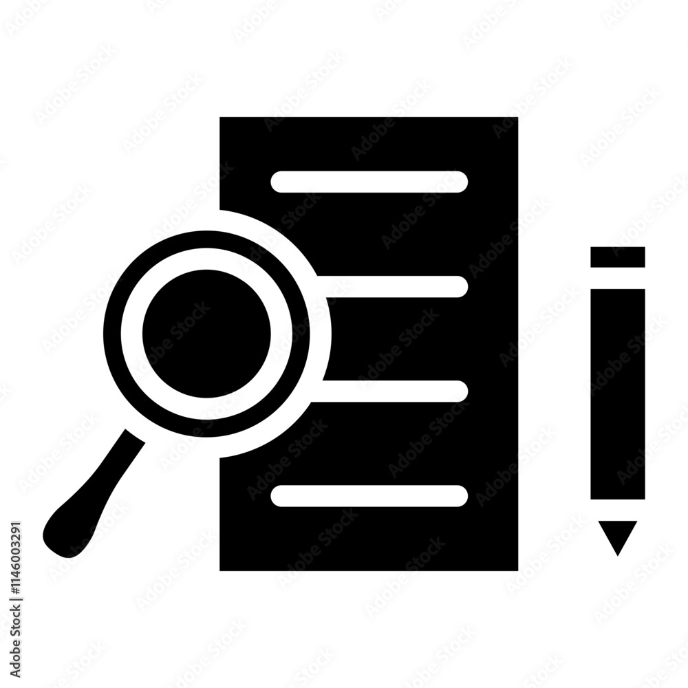 Research Solid Icon Research Solid Icon