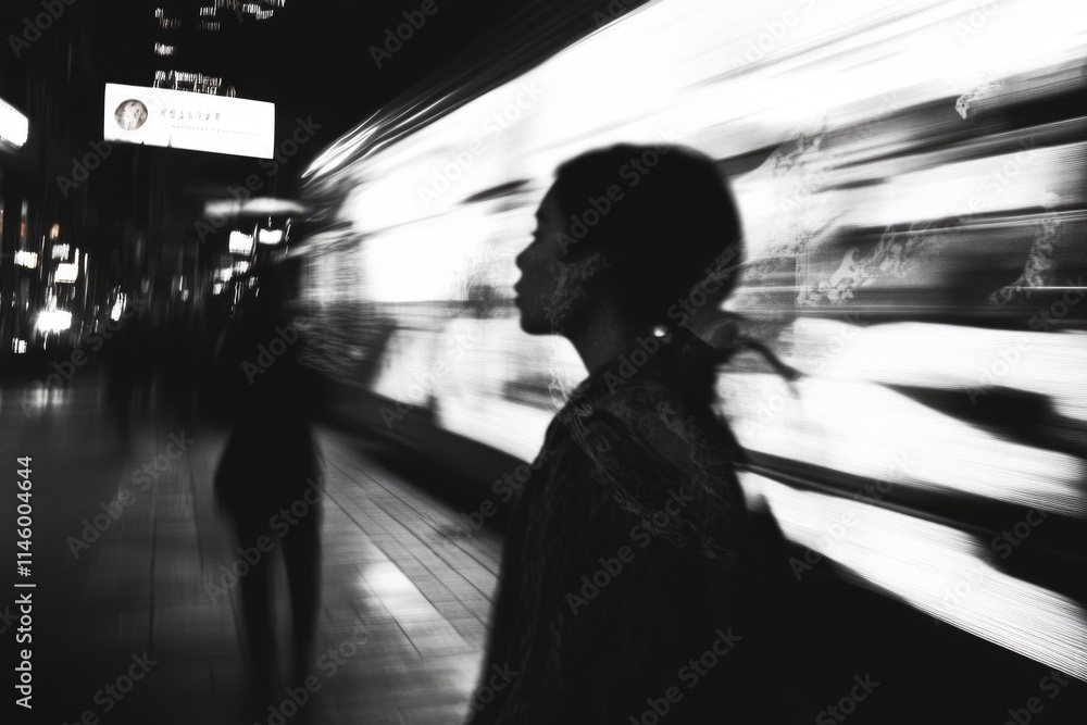A person waiting at the platform for their train to arrive A person waiting at the platform for their train to arrive