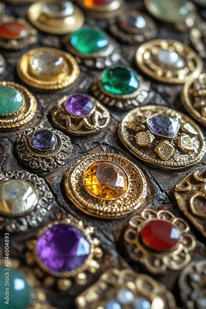 Close-up of buttons on a table Close-up of buttons on a table