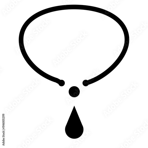 Simple necklace Solid Icon