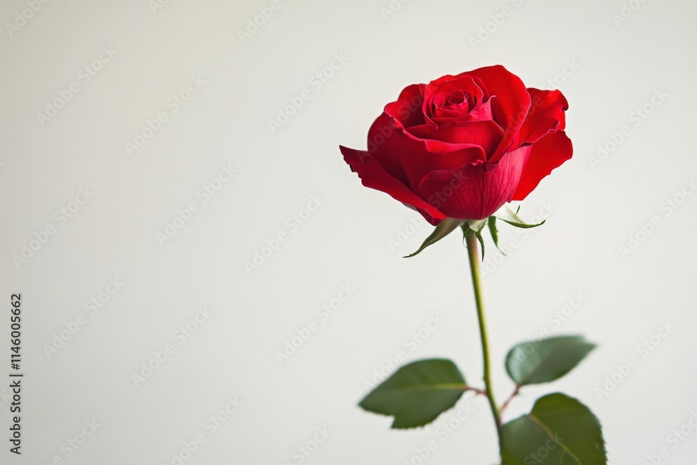 Elegant Red Rose on Soft Background, Capturing Natural Beauty and Timeless Charm for Symbolizing Love, Romance, and Affection in Floral Arrangements and Designs Elegant Red Rose on Soft Background, Capturing Natural Beauty and Timeless Charm for Symbolizing Love, Romance, and Affection in Floral Arrangements and Designs