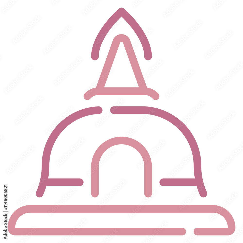 Minimalist Temple Icon Design Minimalist Temple Icon Design