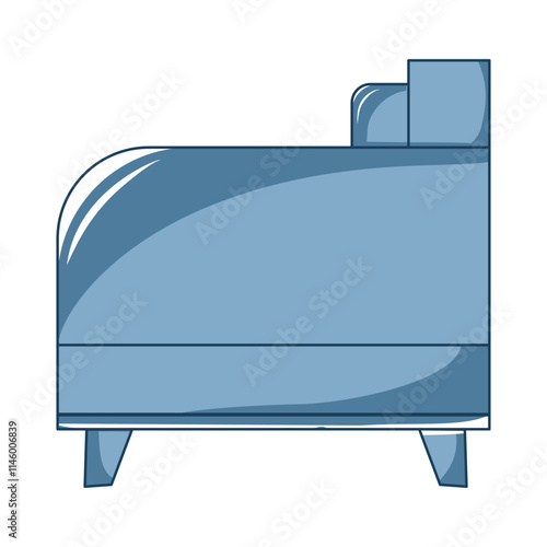 illustration of a single seater sofa side view