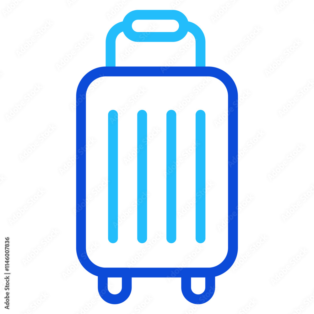 Suitcase Duoline Icon Suitcase Duoline Icon