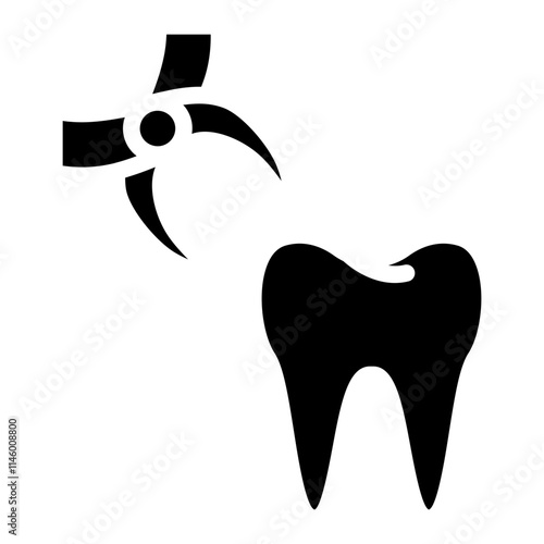 Tooth extraction Solid Icon