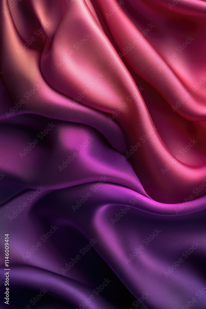 Fototapeta premium Pink and Purple Fabric Close Up