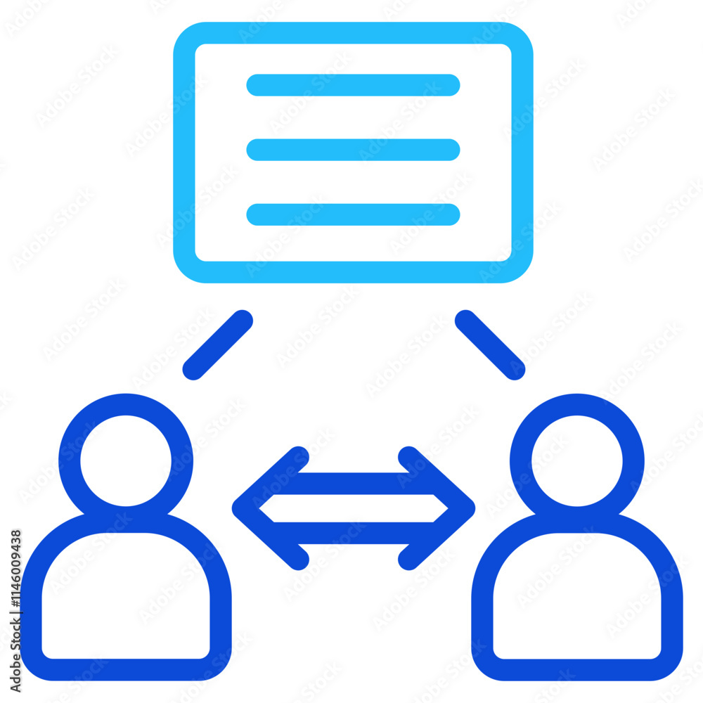 Two-way communication Duoline Icon Two-way communication Duoline Icon