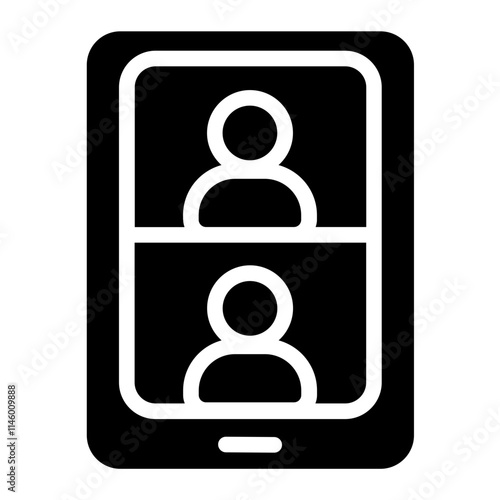 Video meeting Solid Icon