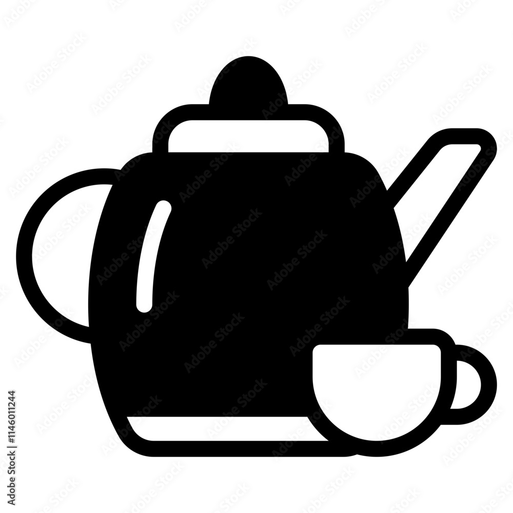 Obraz premium Classic Teapot and Cup Design