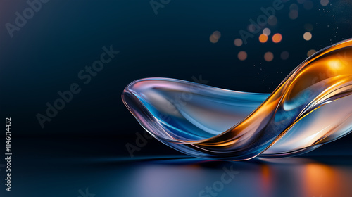 Elegant Fluid Shapes With Shimmering Colors Create a Captivating Visual Experience
