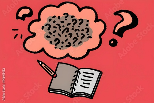 Speech Bubble Overflowing with Jumbled Words and Letters - Creative Expression Concept