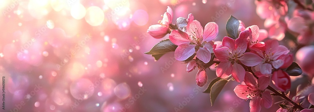 A beautiful pink and white flower with a red apple on it A beautiful pink and white flower with a red apple on it