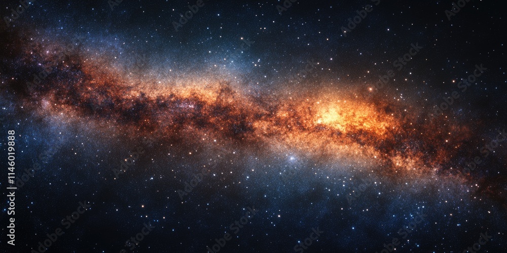 Fototapeta premium Galaxy with Stars and Dust