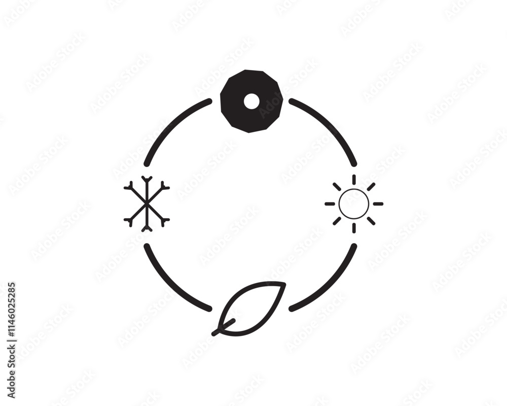 Seasons icon vector symbol design illustration Seasons icon vector symbol design illustration