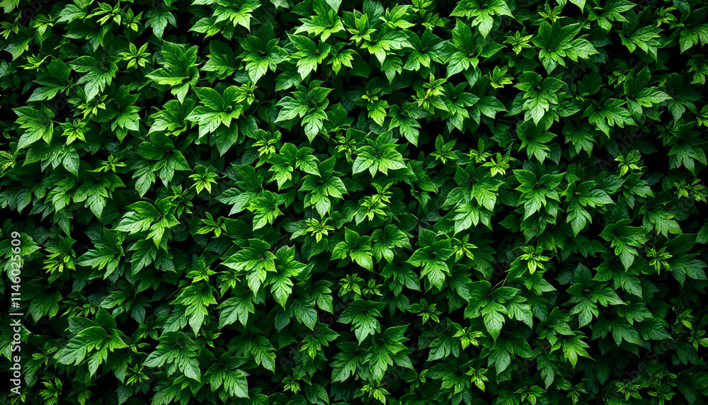 Lush green leaves forming a natural background Lush green leaves forming a natural background