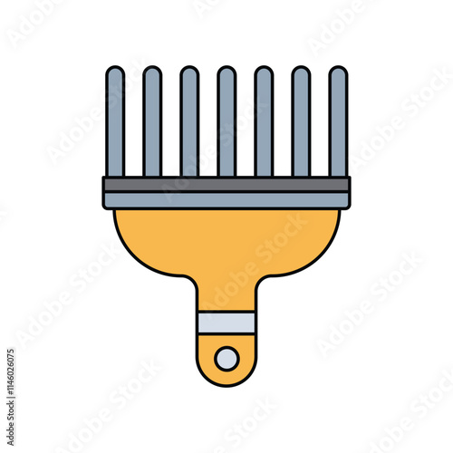 scratcher lineal color line icon with white background vector stock illustration