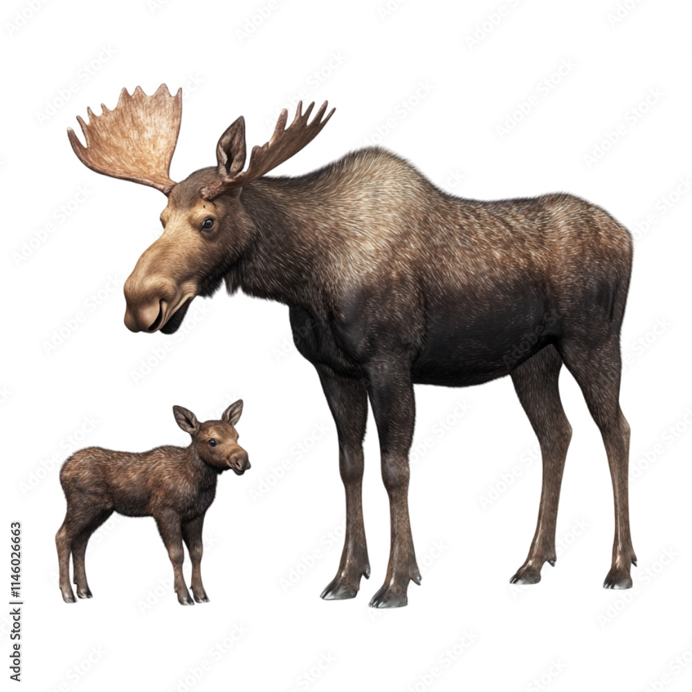 Alaska moose Animal on Transparent Background - Ai Generated Alaska moose Animal on Transparent Background - Ai Generated