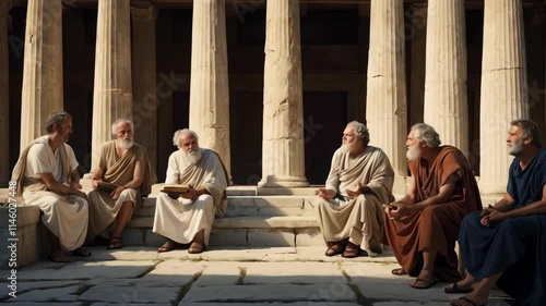 Ancient Greek philosophers discussion