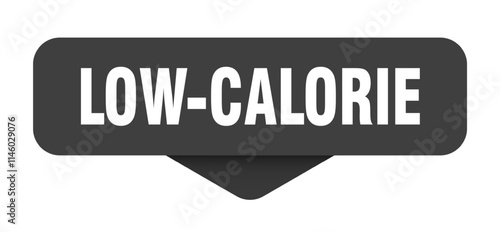 LOW-CALORIE banner, button, label, sign