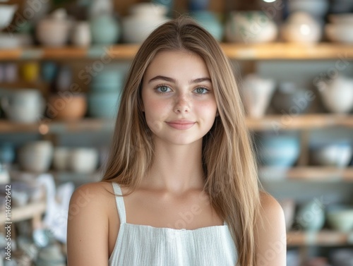 Artisanal Pottery Shop - Female Model