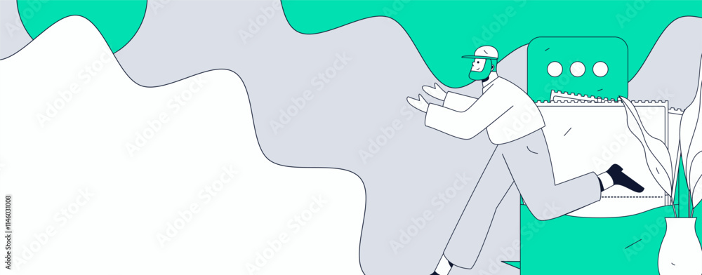 Use red envelopes to attract new customers and promote activity. Flat vector character concept illustration
Use red envelopes to attract new customers and promote activity. Flat vector character concept illustration