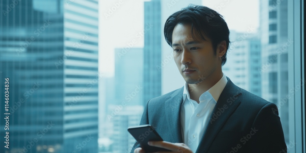 Businessman in Suit with Phone Businessman in Suit with Phone