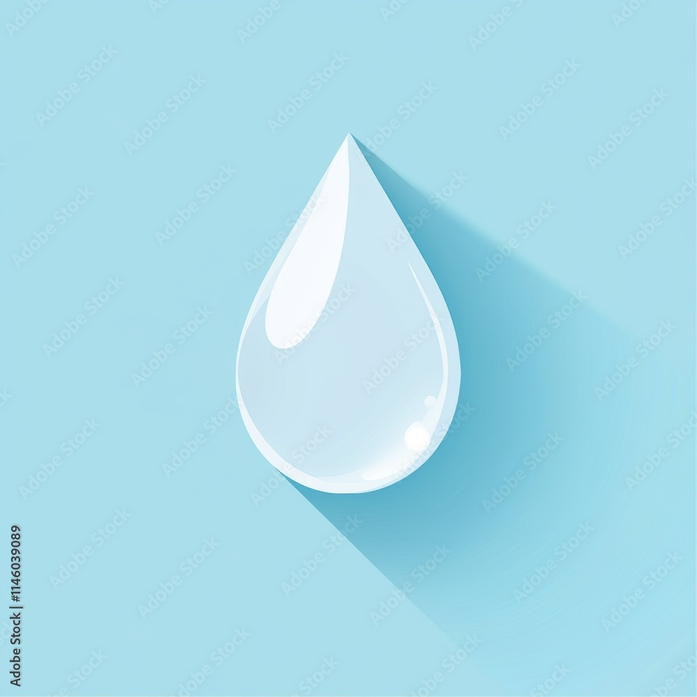 Teardrop Icon Design, minimalist flat blue teardrop shape, clean aesthetic, set against a crisp white background, modern and simple elegance Teardrop Icon Design, minimalist flat blue teardrop shape, clean aesthetic, set against a crisp white background, modern and simple elegance