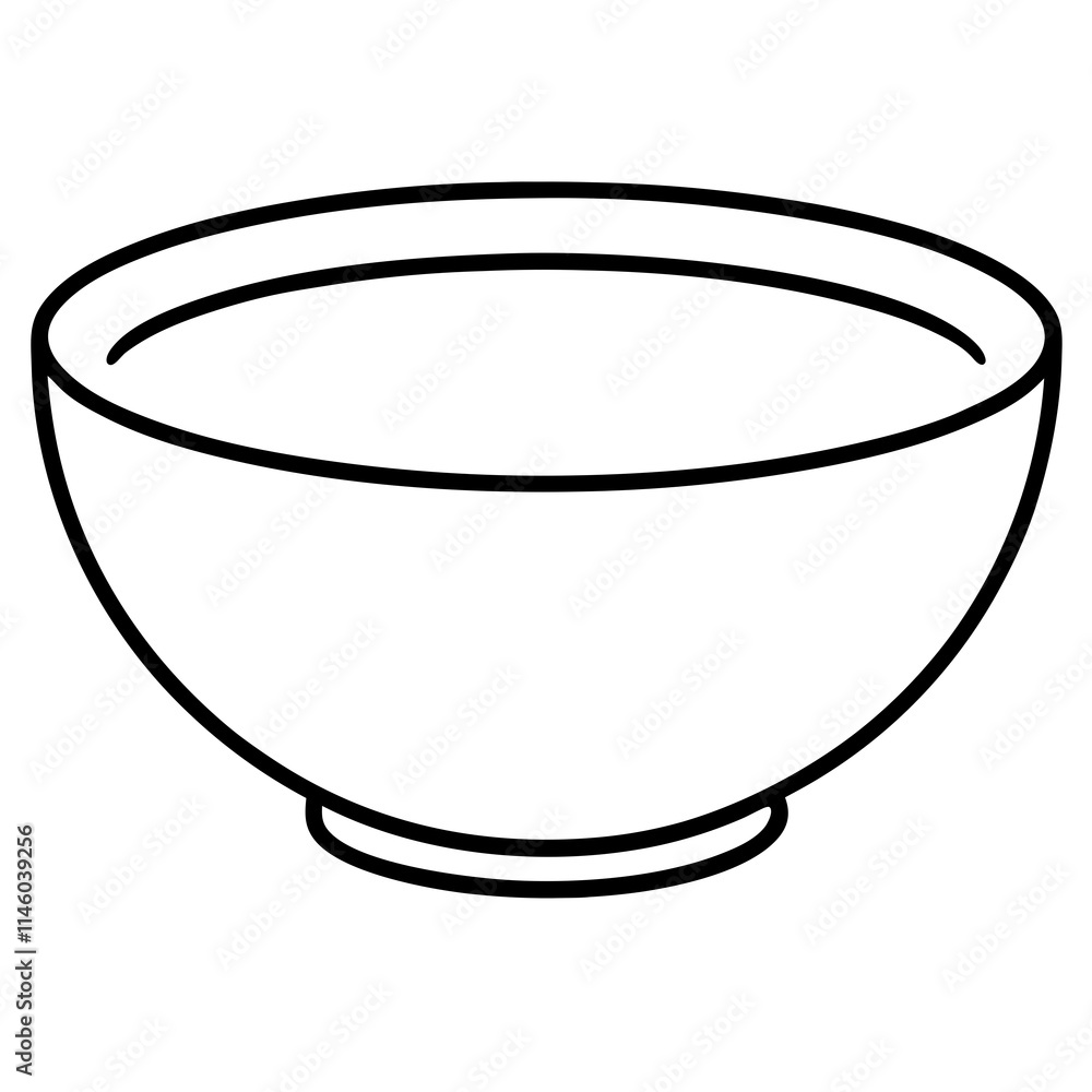 illustration of a bowl on white background illustration of a bowl on white background