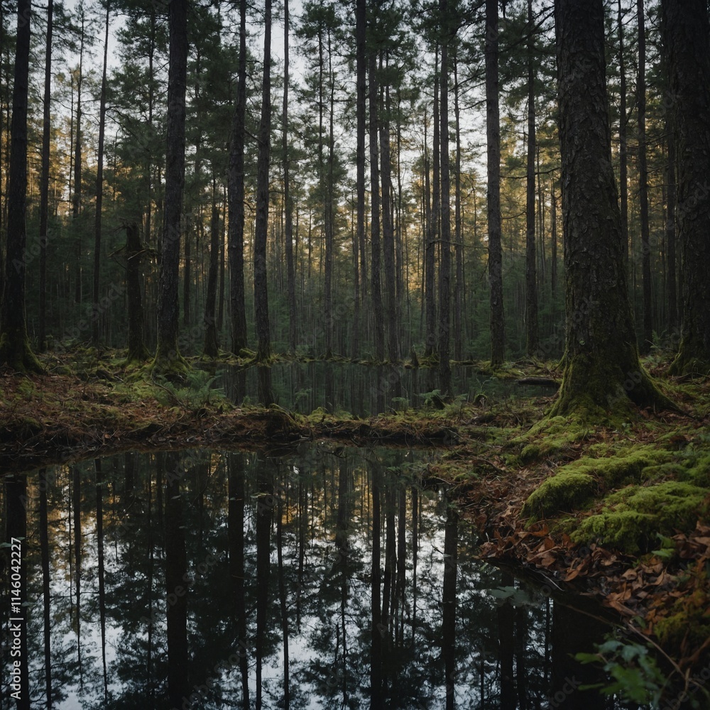 A forest mirrored in a handheld antique mirror.
A forest mirrored in a handheld antique mirror.