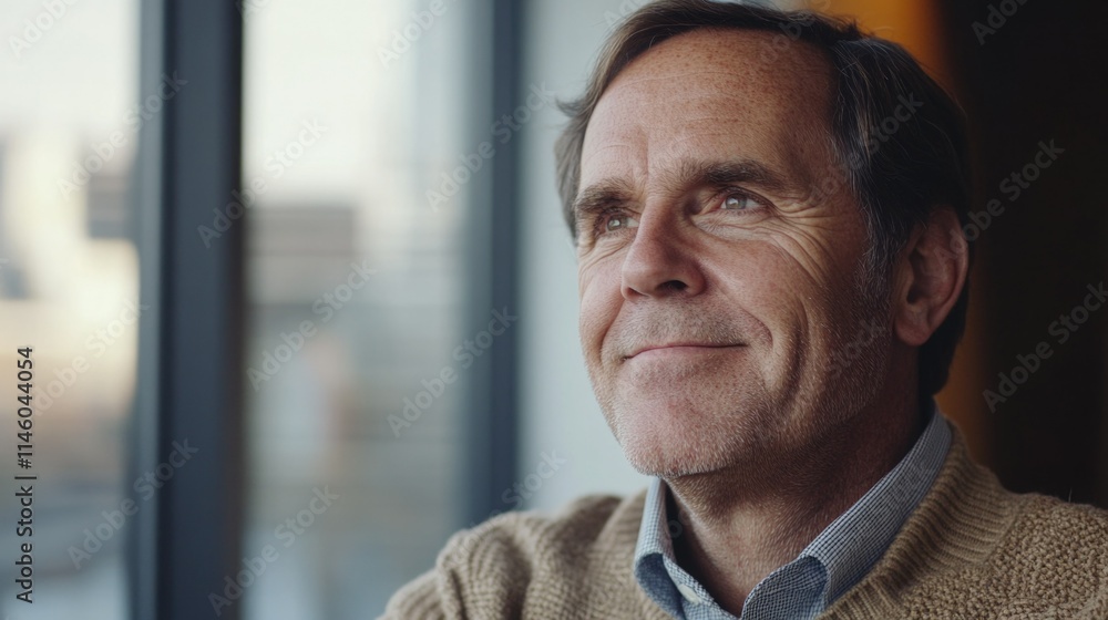 Obraz premium Wise Old Gentleman with a Sincere Smile