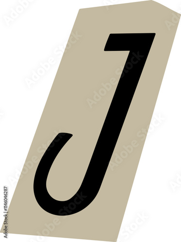 Ransom Note Letter J