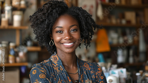 Smiling Black Woman Small Business Owner Portrait